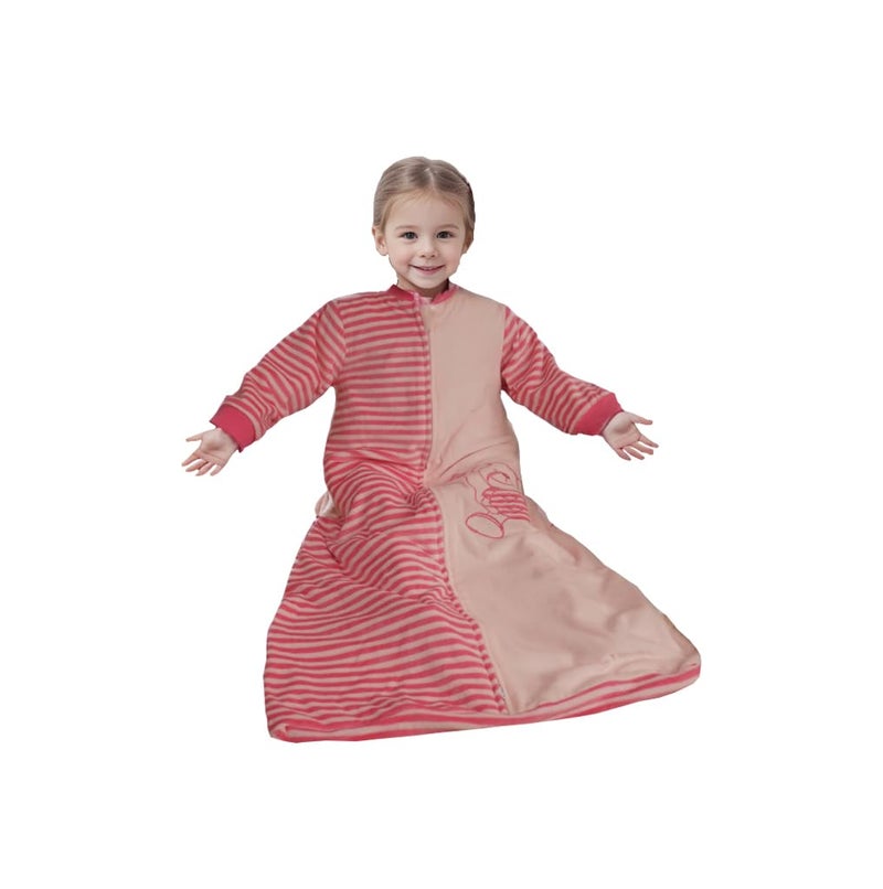 BLOOMSTAR Long Sleeve Sleep Sack Toddler (2-5t) Warm Cotton Velvet, Tog 2.0, Baby Sleeping Bag Withy Arms Infant Sleeved Wearable Blanket Sleeper, Large and Long,4 Seasons, Soft - Image 1